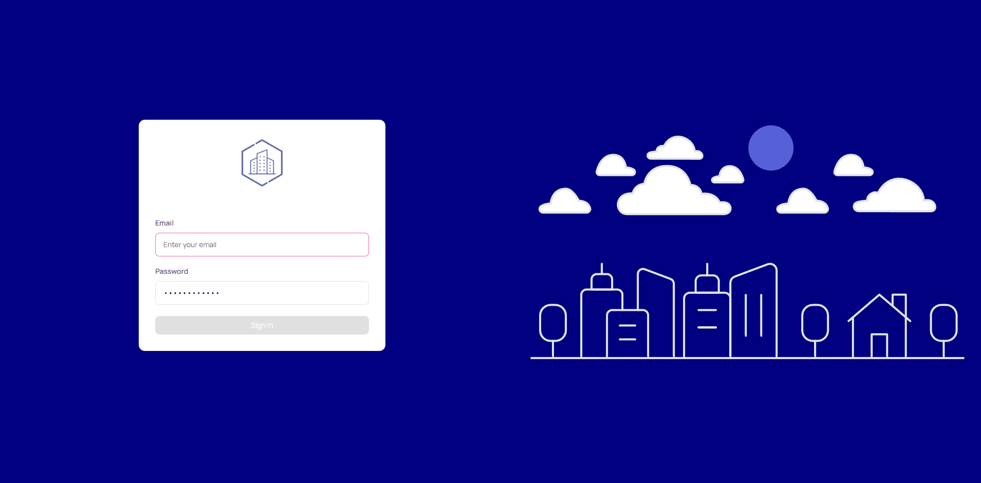 Building Management Portal sign-in screen